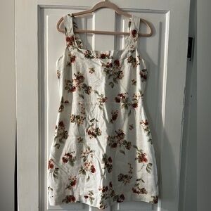 Abercrombie & Fitch Cream Stawberry Square neck Dress